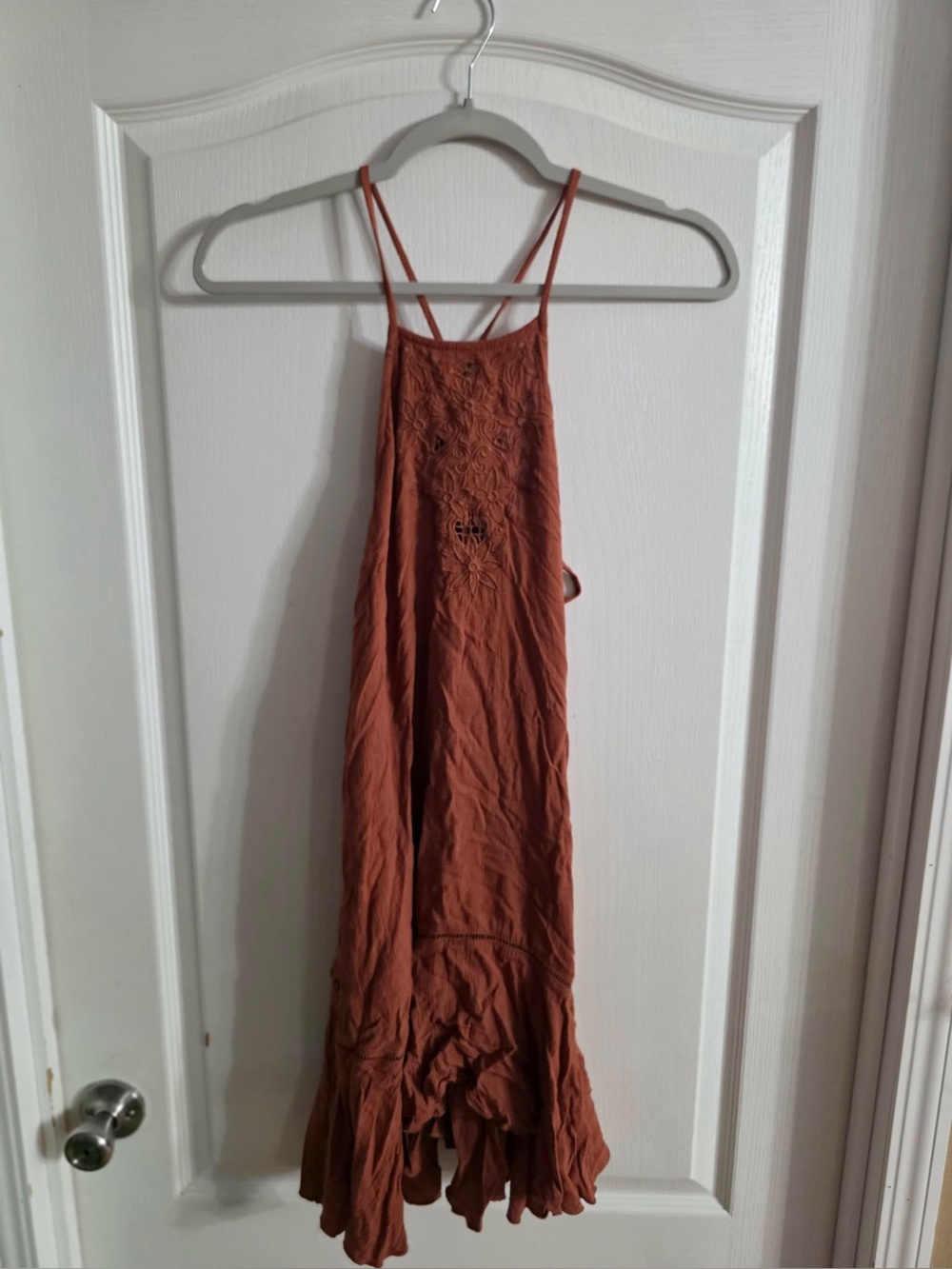 Free People Intimately Heat Wave Rust Orange Dress Sz XS. MY-278
